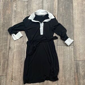 Elegant Black and White Women's Dress